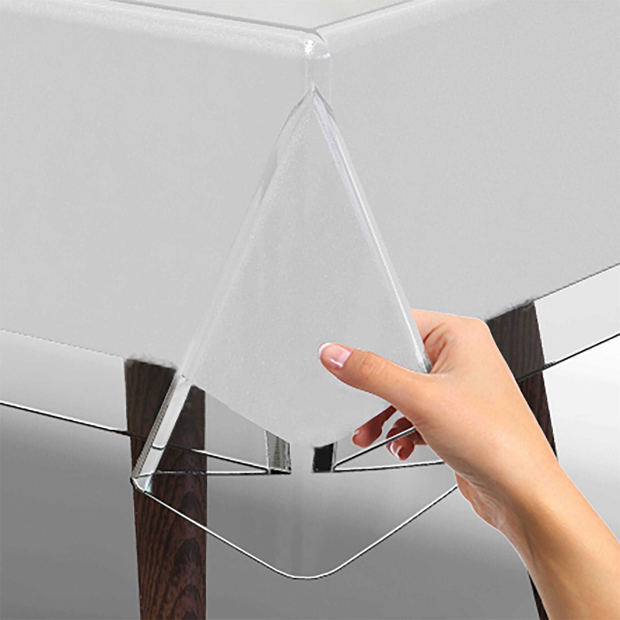 Home Details 108" Clear Tablecloth Protector